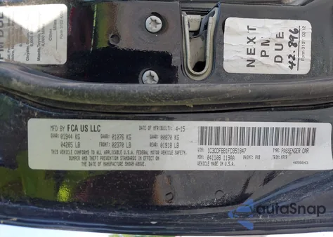 2015 Dodge Dart Sxt из США, поврежденный, VIN 1C3CDFBB1FD351847